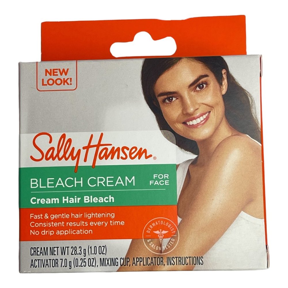 Sally Hansen Creme Hair Bleach Kit for Face, Fast & Gentle Hair Lightening - NEW